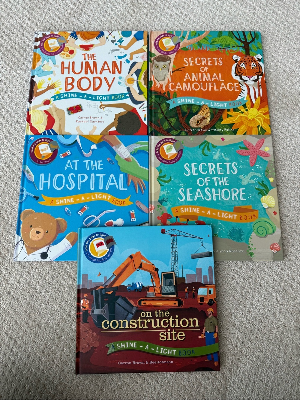 Lot of (5) Shine-A-Light Books Usborne Kane Miller